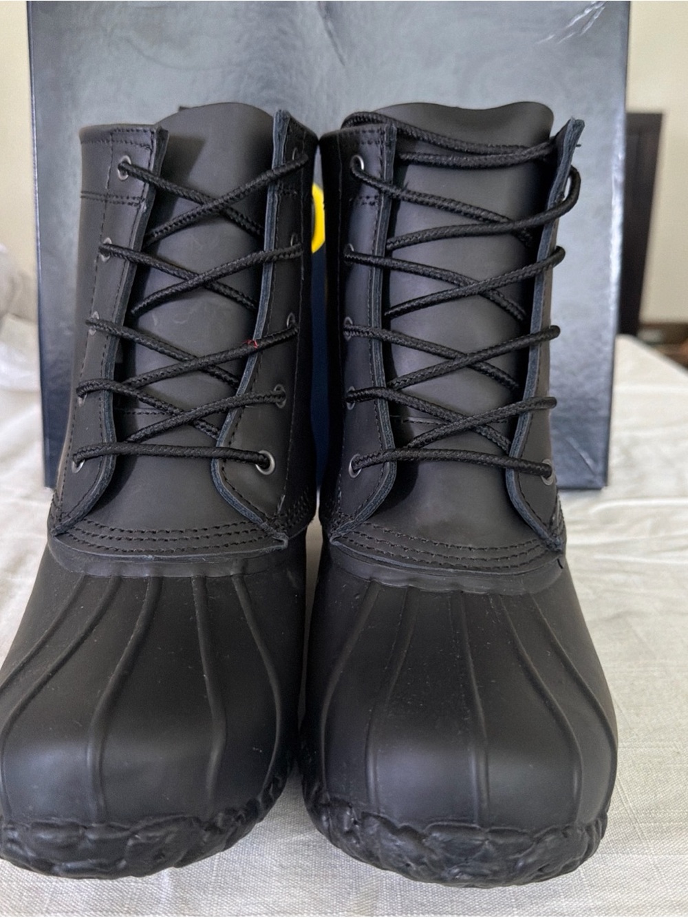 New Polo Ralph Lauren Ewan Triple Black Boots child size 6
